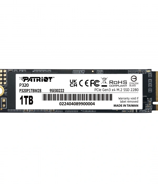 Patriot P320 1TB 3000/2200MB/s NVMe M.2 SSD Disk (P320P1TBM28)