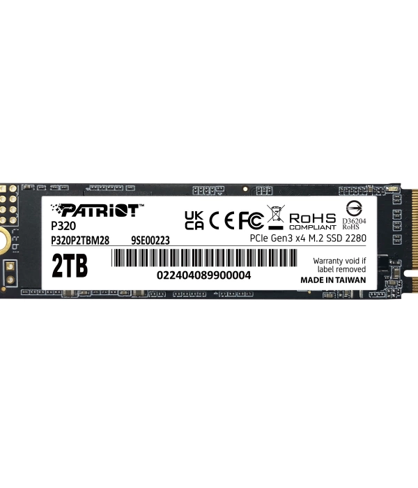 Patriot P320 2TB 3000/2200MB/s NVMe M.2 SSD Disk (P320P2TBM28)