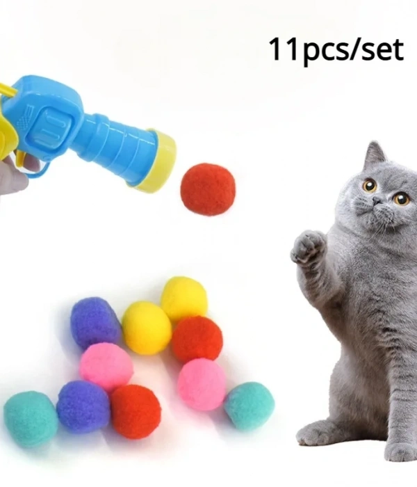 Peluş Top Atan İnteraktif Kedi Oyuncağı