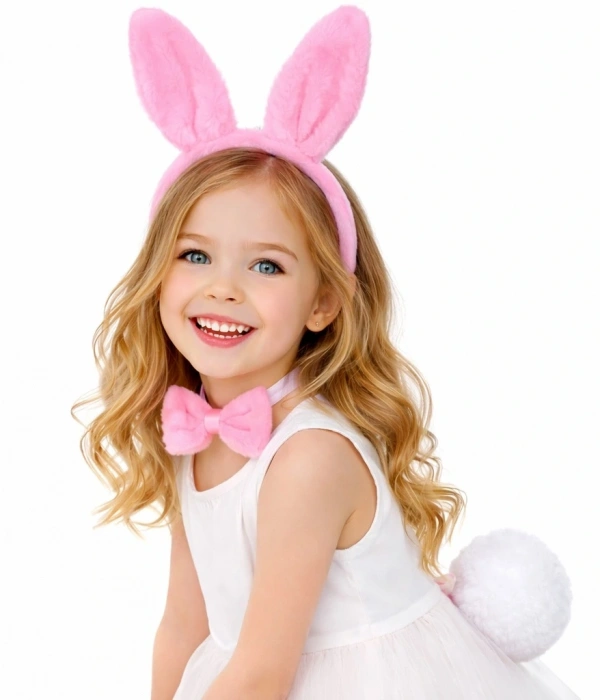 Pembe Full Tavşan Kulak Papyon Kuyruk 339lü Parti Seti