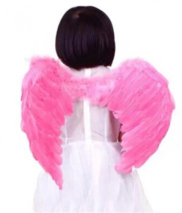 Pembe Renk Bebek Boy Küçük Melek Kanadı 40x55 Cm