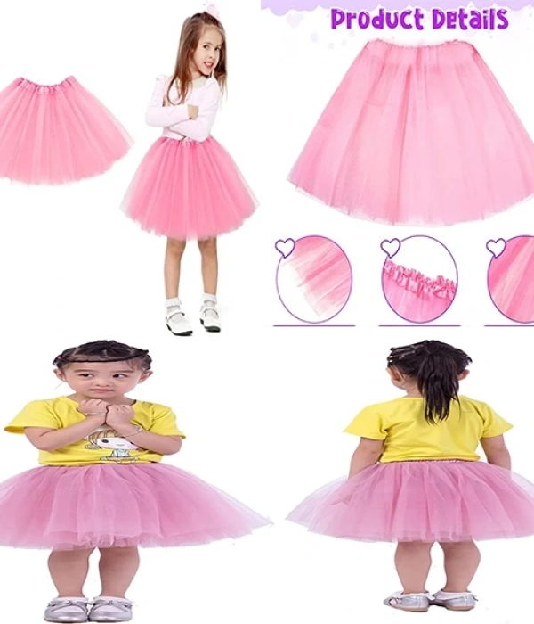 Pembe Renk Tütü Etek Bale Eteği Gösteri Eteği Çocuk Bebek Boy