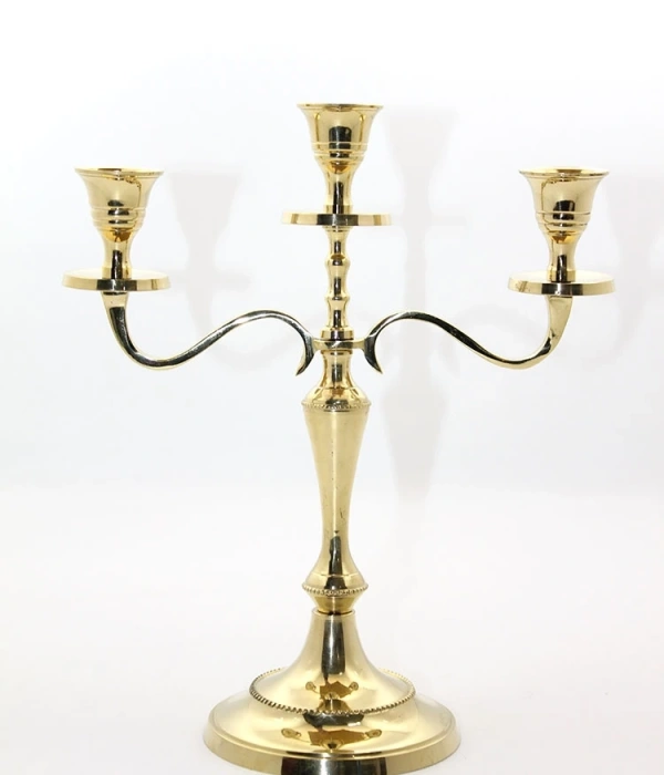 Pirinç 3lü Şamdan 4612