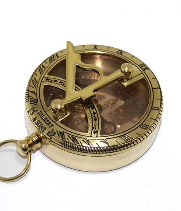 Pirinç Güneş Saati Ve Pusula Modeli 7830