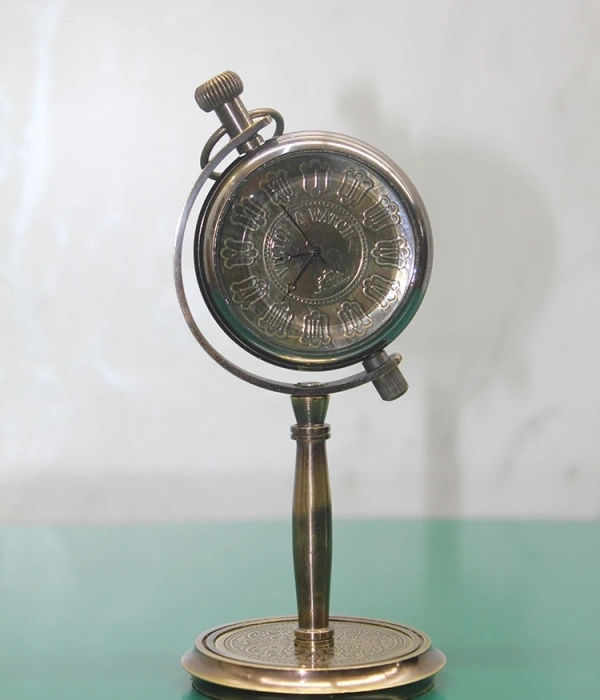 Pirinç Masa Üstü Saat 16186