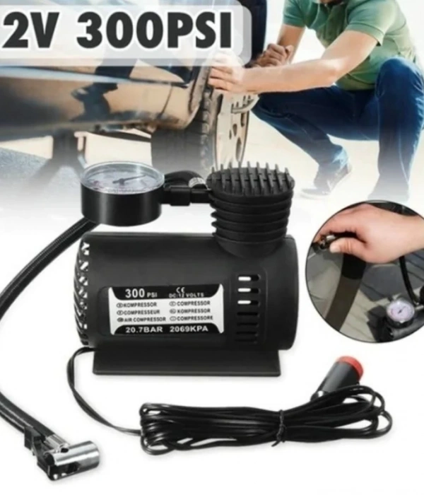 Plastik Gövdeli Siyah Mini Hava Kompresörü