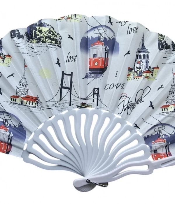 Plastik Kumaş Yelpaze 12li İstanbul