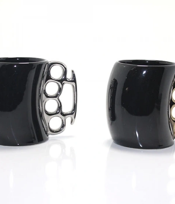 Porselen Muşta Tasarımlı Kupa Bardak Alk2382