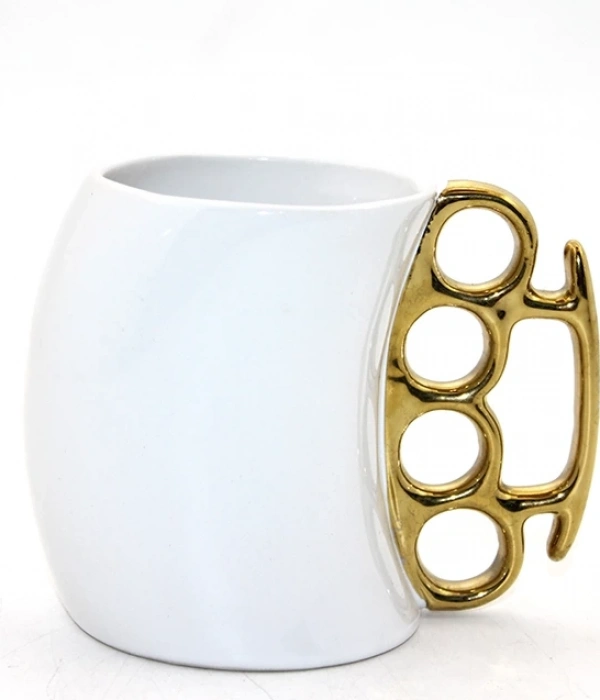 Porselen Muşta Tasarımlı Kupa Bardak  Alk2394a