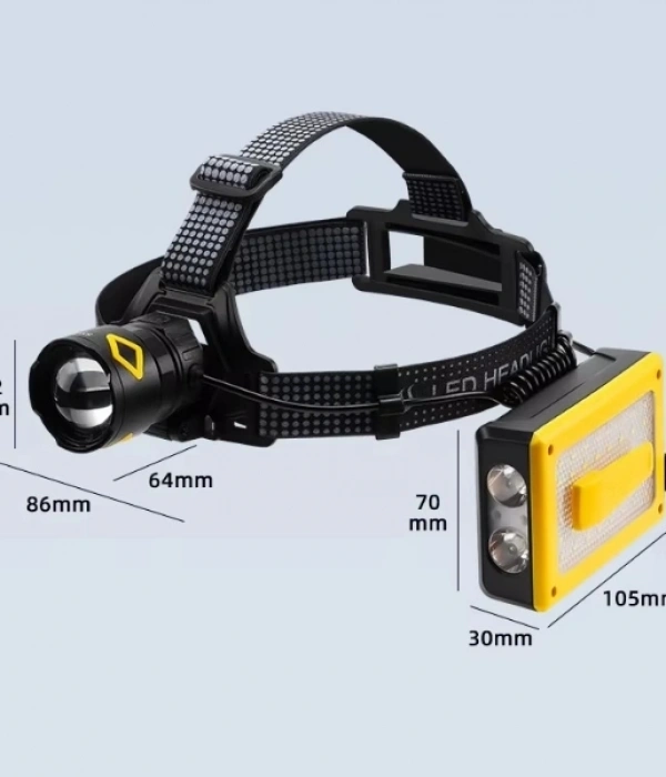 Pro F-3003 Alüminyum Pm10-tg Led Type-c Powerbank Ve Solar Şarjlı Kamp Kafa Feneri