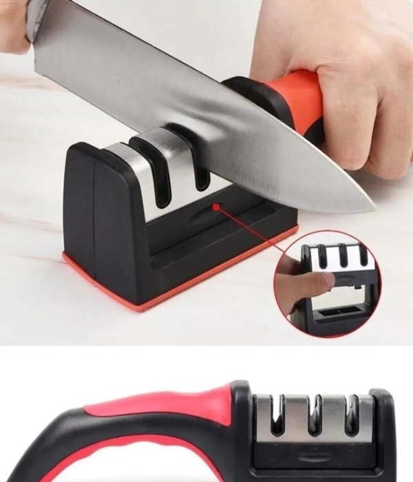 Profesyonel Bıçak Bileyici 3 Açılı Elmas Seramik Çelik Gövdeli El Bıçakları Bileme