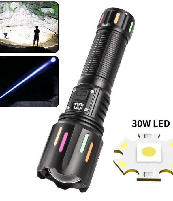 Ps-9954 30w Zoomlu Led Powerbank Özellikli Şarjlı Profesyonel El Feneri