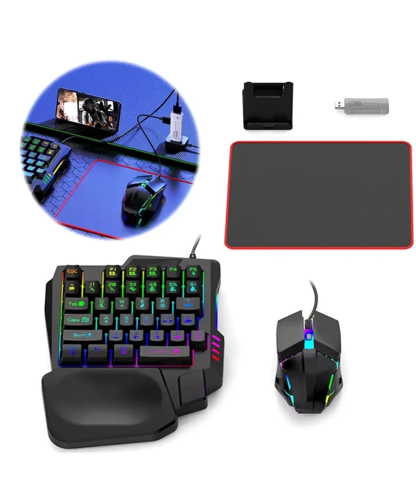 Pubg Mobil Oyun Kiti 5in1 Bt5.3 Klavye Mouse Dönüştürücü Seti Pugb Seti