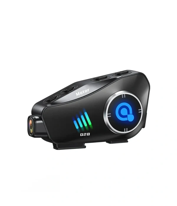 Q28 Motosiklet Kask Bluetooth Kulaklık 1080p Kamera Interkom Kulaklık Su Geçirmez Intercom