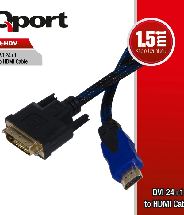 QPORT Q-HDV DVI TO HDMI 24+1 CONVERTER ÇEVİRİCİ