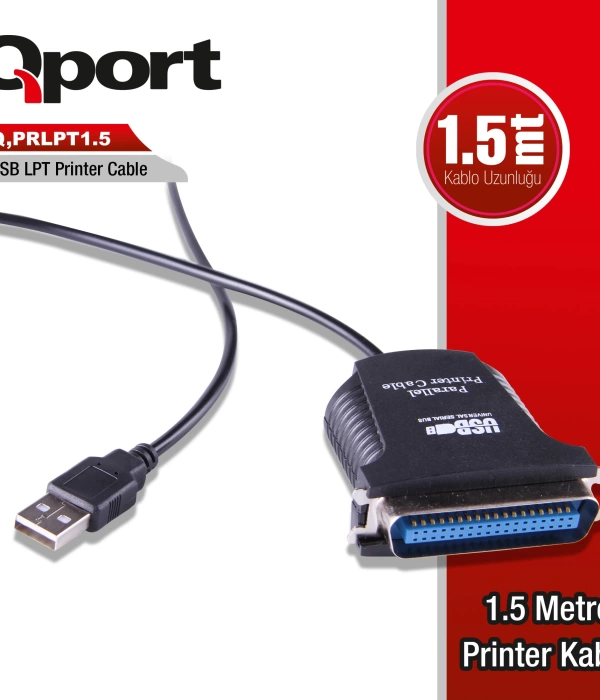QPORT Q-PRLPT1.5 PRLPT 1.5M USB/LPT DÖNÜŞTÜRÜCÜ PRİNTER KABLO