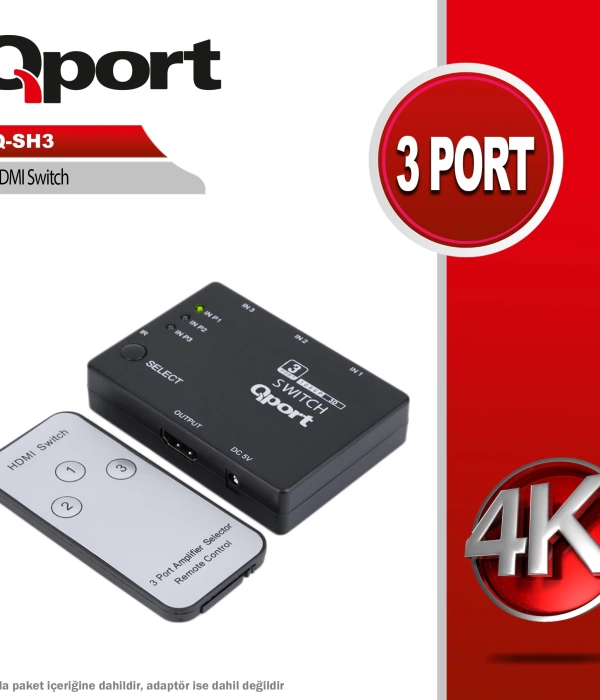 QPORT Q-SH3 HDMI SWITCH 3 PORT