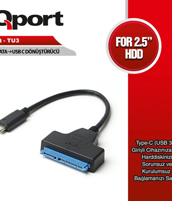 QPORT Q-TU3 USB3.1 TYPE-C TO SATA CEVIRICI