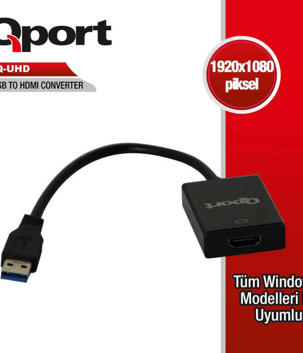 QPORT Q-UHD USB3.0 TO HDMI CEVIRICI