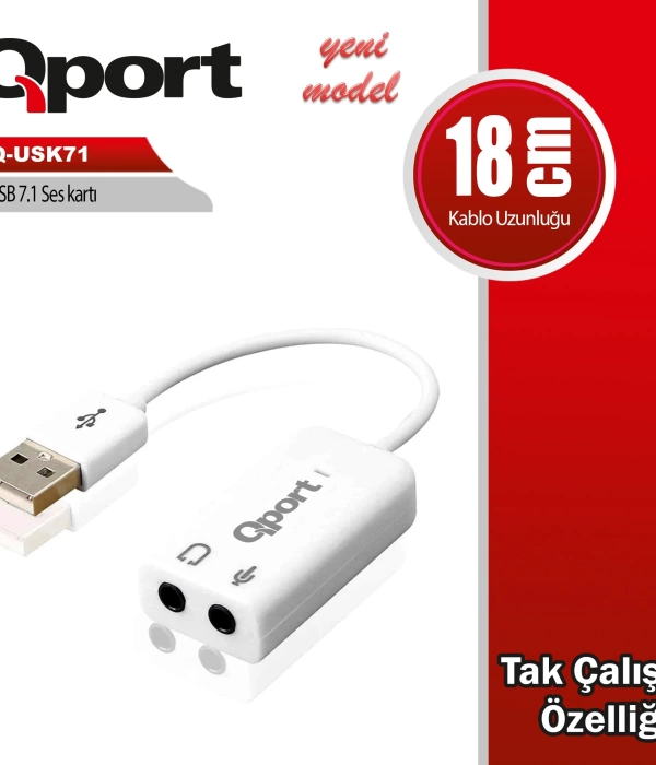 QPORT Q-USK71 USB TO 7.1 SES KARTI