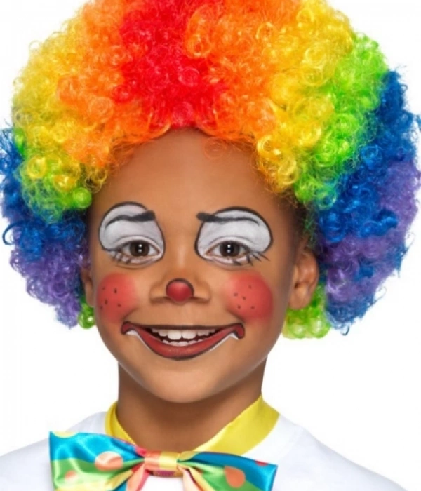 Rengarenk Kıvırcık Afro Peruk Bonus Saç 120 Gr