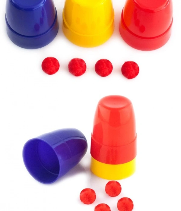 Renkli Kupalar Ve Toplar Sihirbazlık Seti - Başlangıç Seviyesi Sihir Malzemesi