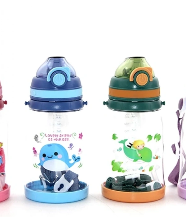 Renkli Pipetli Suluk 550 Ml Bpa İçermez Alk2969