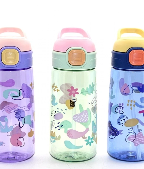 Renkli Pipetli Suluk 600 Ml Bpa İçermez Alk2968