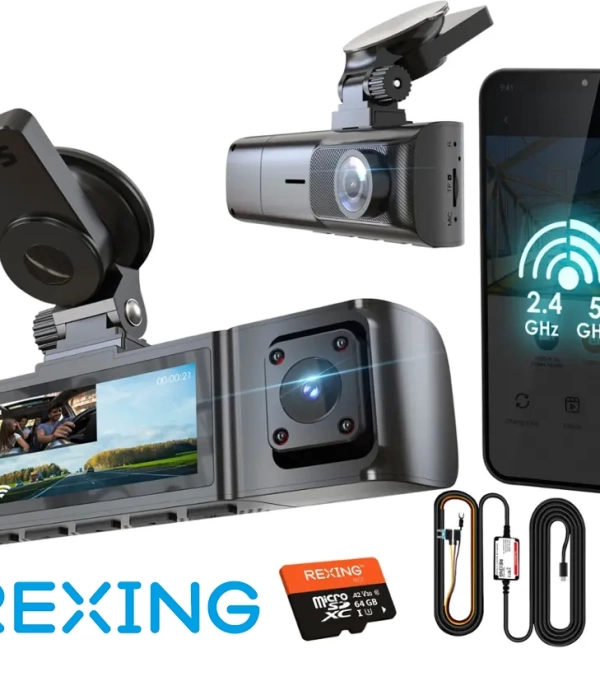 REXING R316 4K GPS WI-FI ARAC KAMERASI + 64GB SD