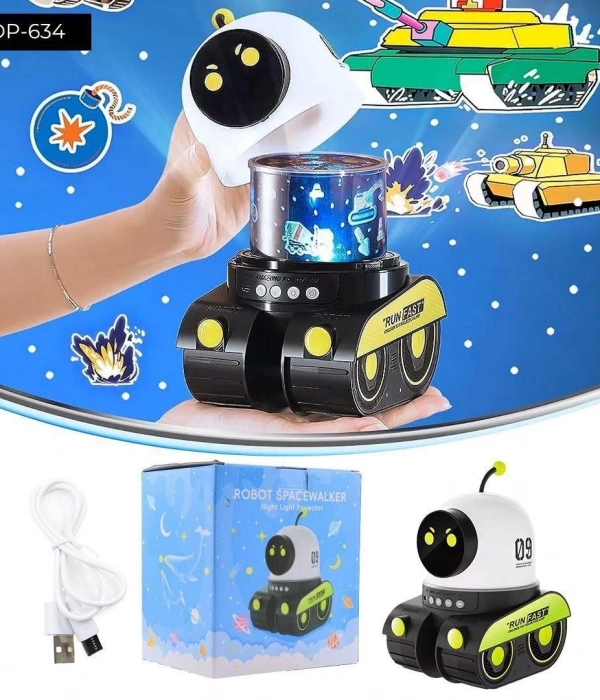 Robot Şeklinde Projektör Lamba