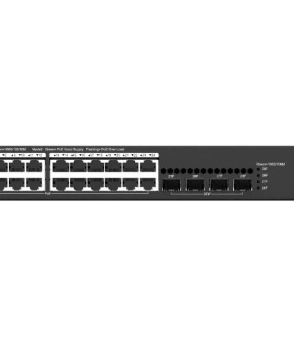 RUİJİE-REYEE RG-NBS3100-24GT4SFP-P 24XGE-4XGE/SFP YÖNETİLEBİLİR 370W POE SWİTCH