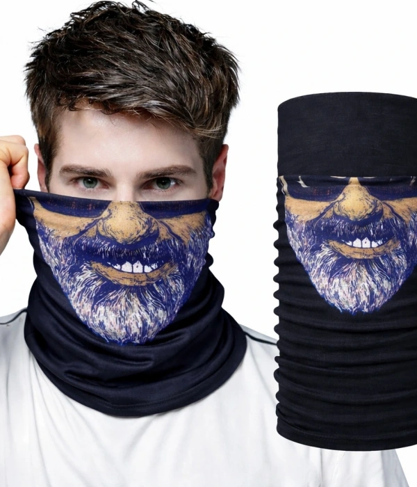 Sakallı Yüz Desenli Baf Buff – Çok Amaçlı Boyunluk  Maske 1 No