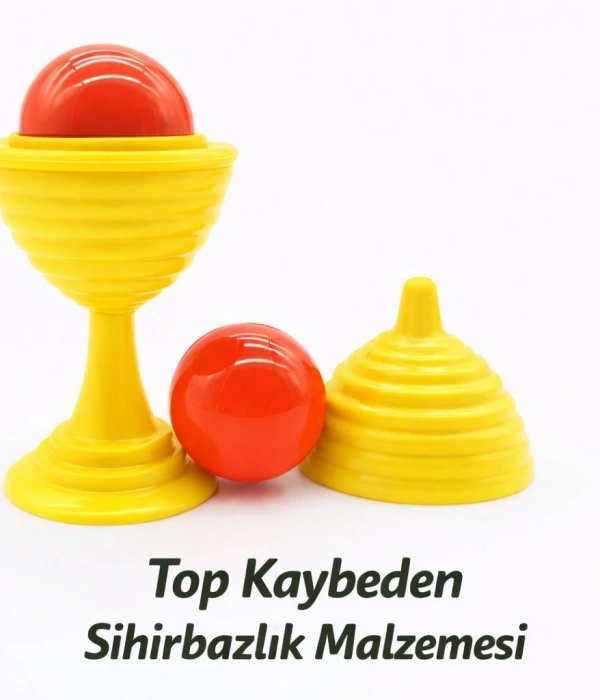 Sarı Renk Sihirli Kupa Top Kaybetme Oyunu 7 Cm
