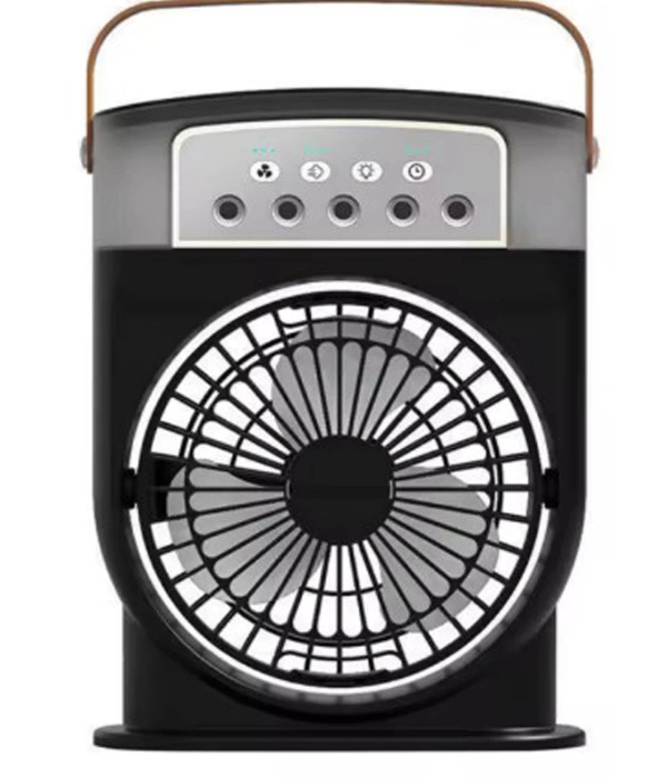 Şarjlı 600 Ml Su Hazneli Taşınabilir Masaüstü Vanilatör  Güçlü Fan Ve 2000 Mah Pil Siyah