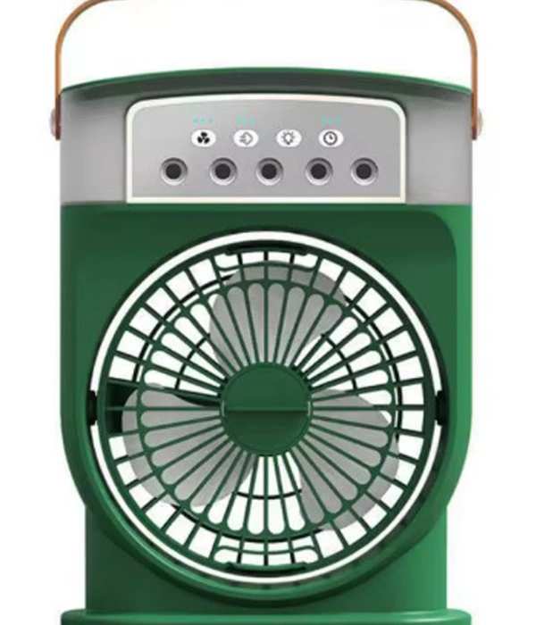 Şarjlı 600 Ml Su Hazneli Taşınabilir Masaüstü Vanilatör  Güçlü Fan Ve 2000 Mah Pil Yeşil