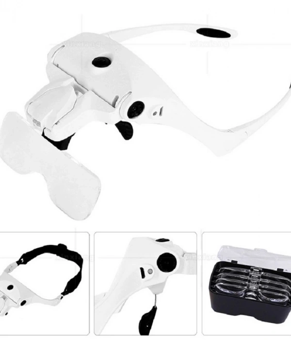 Şarjlı Gözlük Büyüteç Çalışma Büyüteci 5 Lensli 9892b2c