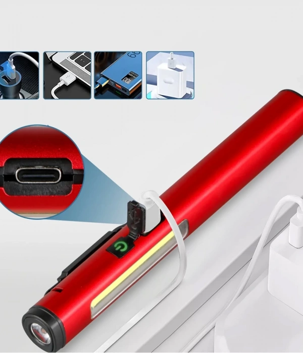 Şarjlı Mıknatıslı Çalışma Lambası Cep Feneri  Wt-307-s