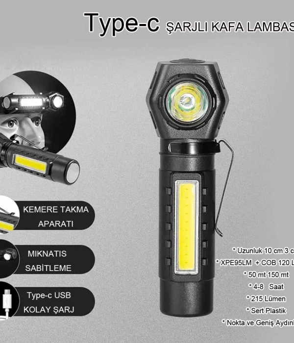 Şarjlı Mıktanıslı Kafa Lambası Wt-621