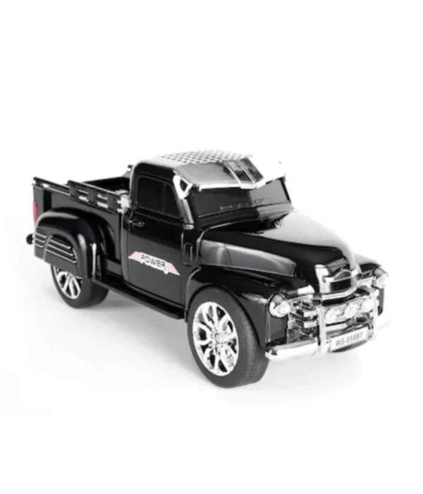 Şarjlı Nostaljik Çalar Kamyon Bluetooth Fm Radyo Tf Mp3 Siyah