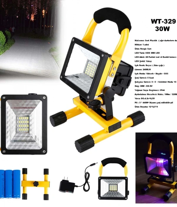 Şarjlı Spot Lamba Projektör  Wt-329