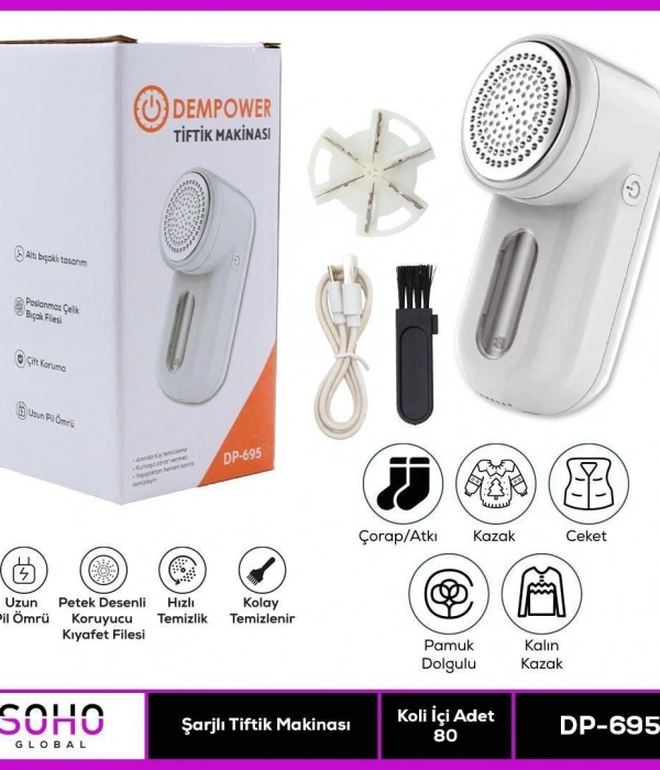 Şarjlı Tiftik Beyaz