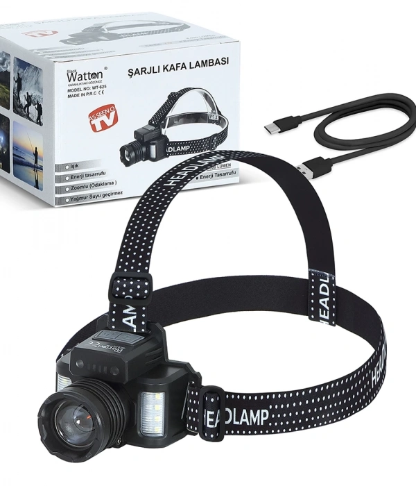 Sensörlü Cree Tg Led  Şarjlı Kafa Lambası  Wt-625