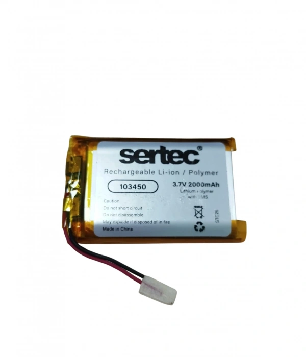 Sertec 103450 3.7v 2000 Mah Li-polymer Pil (devreli/1.5a)