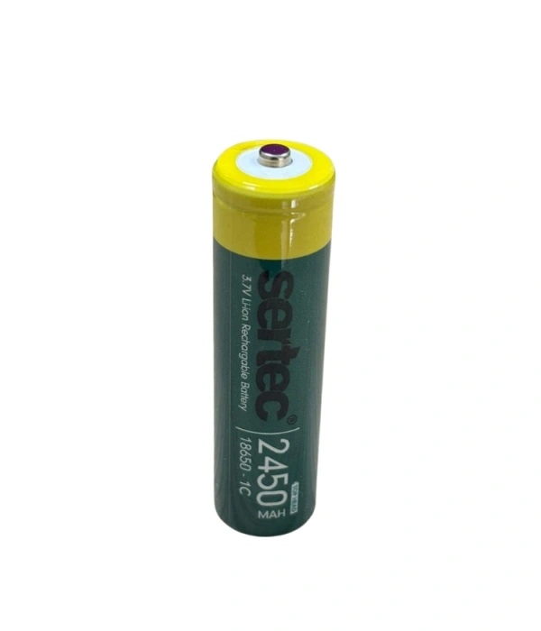 Sertec 18650 3.7v 2450 Mah 1c Li-ion Şarjlı Pil Başlı