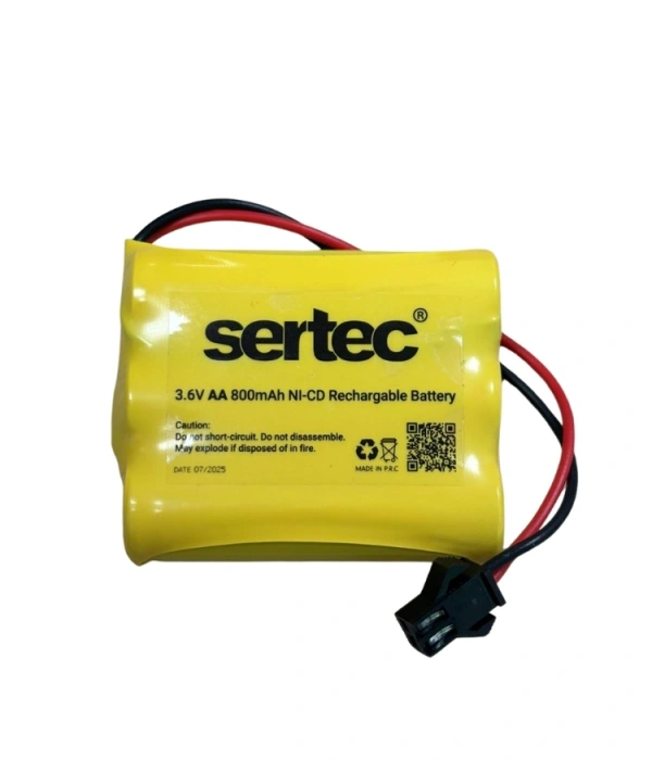 Sertec 3.6v 3s1p Aa 800 Mah Kablo + Siyah Konnektörlü Oyuncak Pili