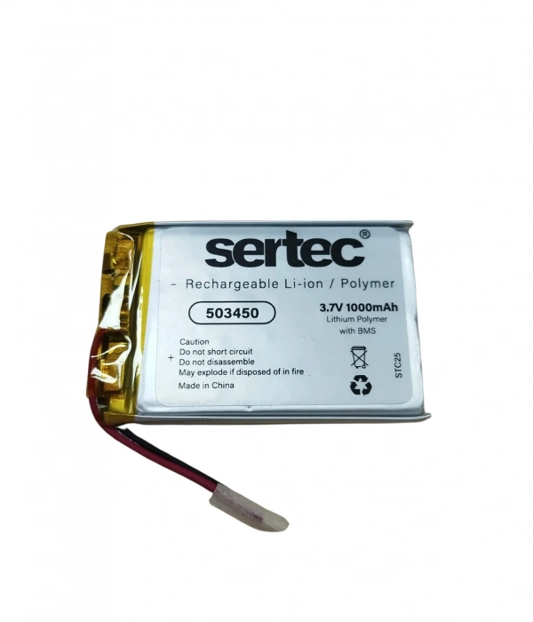 Sertec 503450 3.7v 1000 Mah Li-polymer Pil (devreli/1.5a)