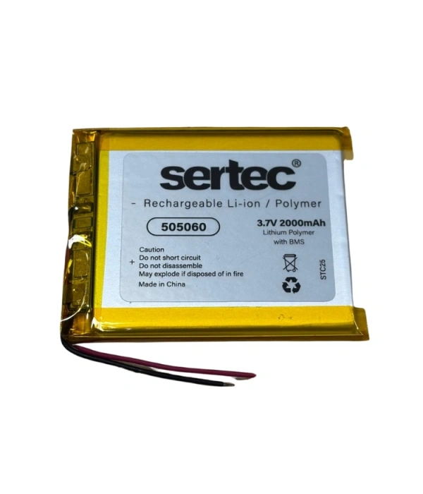 Sertec 505060 3.7v 2000 Mah Li-polymer Pil (devreli/1.5a)