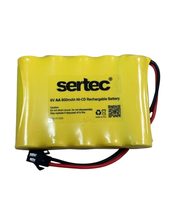 Sertec 6v 5s1p Aa 800 Mah Kablo + Siyah Konnektörlü Oyuncak Pili
