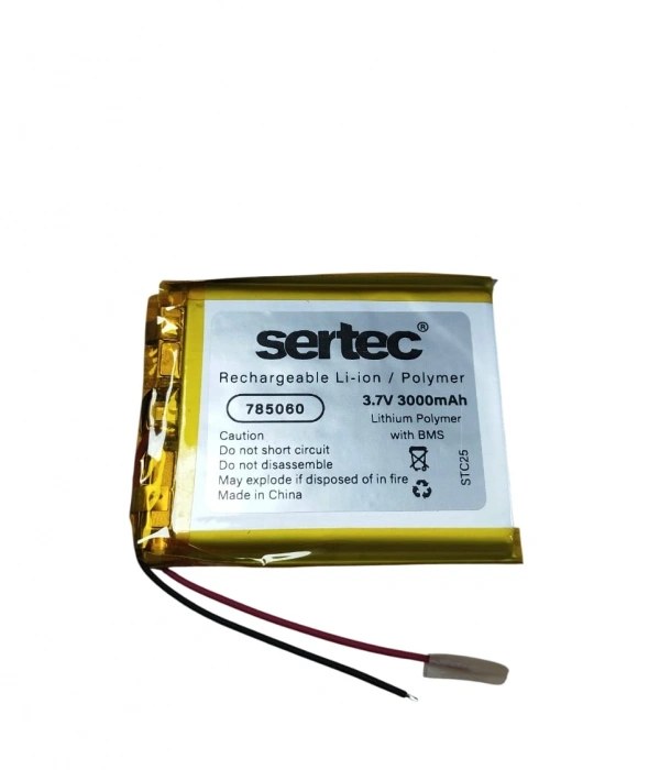 Sertec 785060 3.7v 3000mah Li-polymer Pil (devreli/1.5a)