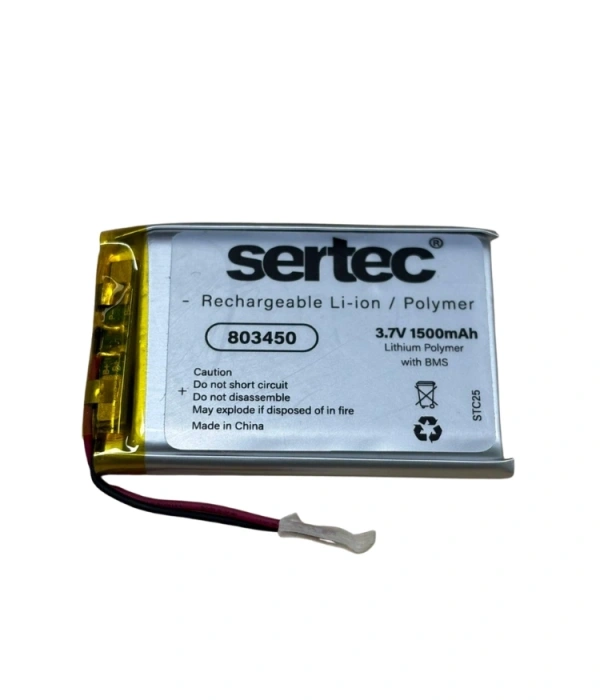 Sertec 803450 3.7v 1500mah Li-polymer Pil (devreli/1.5a)